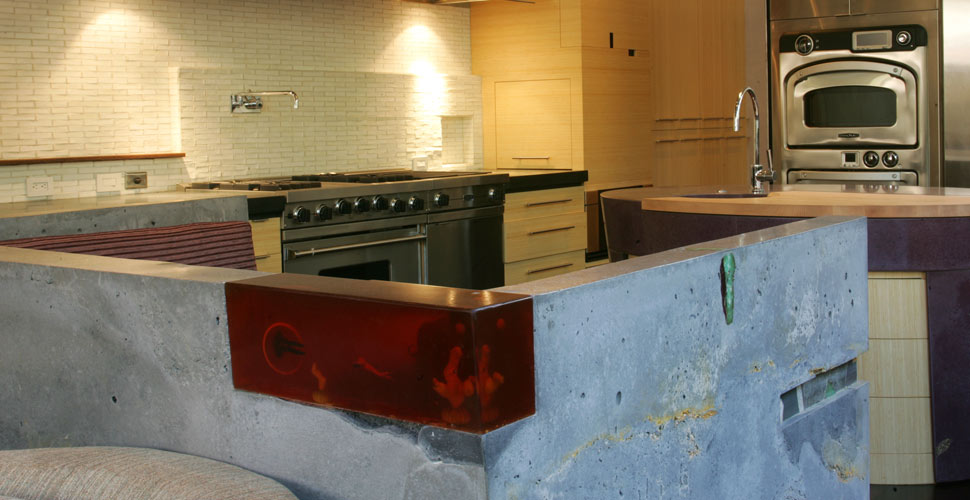 Carmel Custom Concrete Kitchen by Fu-Tung Cheng | Concrete Exchange