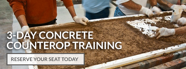 Reserve Your Seat For the 3-Day Concrete Countertop Training in Bakersfield, CA.