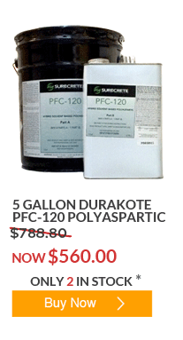5 Gallon DuraKote PFC-120 Polyaspartic Concrete Floor Sealer