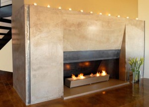 Concrete Fireplace Gallery and Ideas