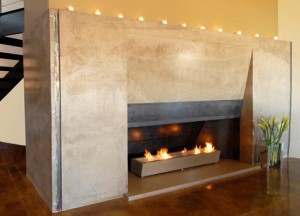 Concrete Fireplace Gallery and Ideas