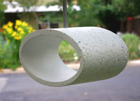 Concrete bird feeder sculpture | CHENG Concrete Exchange