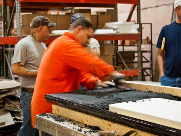 Pouring Step 1.3 - Pour in Place Concrete Countertops | CHENG Concrete Exchange