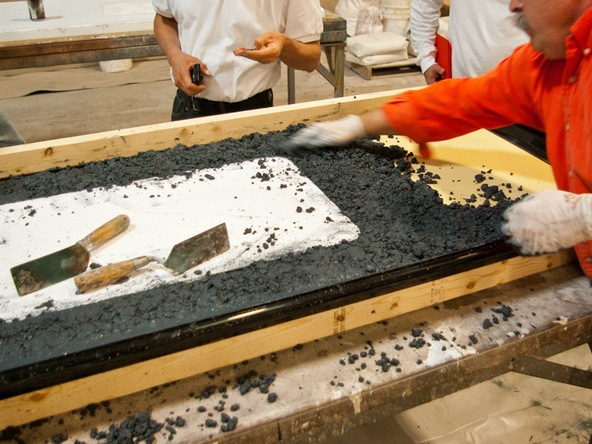 Pouring Step 2.2 - Pour in Place Concrete Countertops | CHENG Concrete Exchange