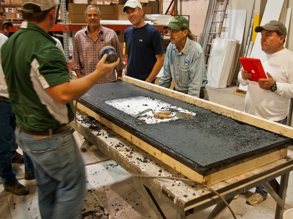 Pouring Step 3.1 - Pour in Place Concrete Countertops | CHENG Concrete Exchange