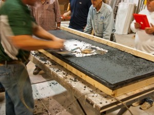 Pouring Step 3.3 - Pour in Place Concrete Countertops | CHENG Concrete Exchange