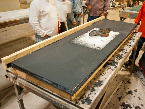 Pouring Step 4.1 - Pour in Place Concrete Countertops | CHENG Concrete Exchange