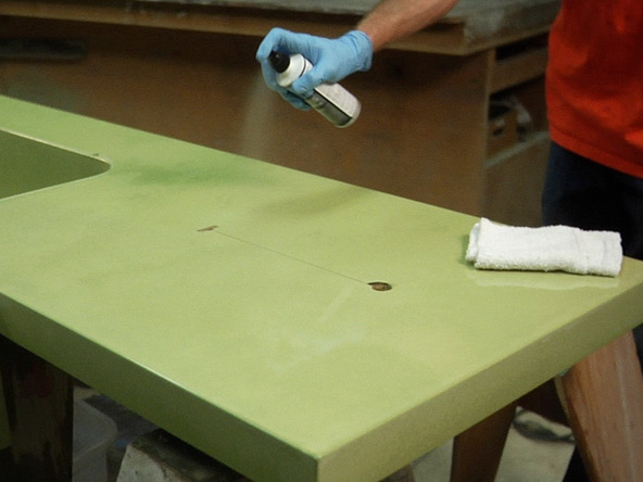 Wax the Countertop Step 2.1 - Precast Concrete Countertops | CHENG Concrete Exchange