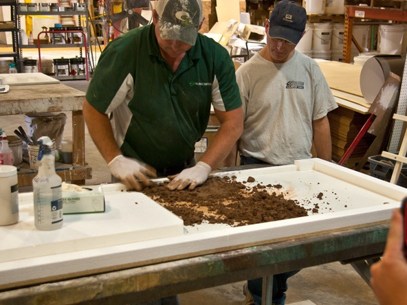 Press Method Step 1.2 - Pressed Concrete Countertops | CHENG Concrete Exchange