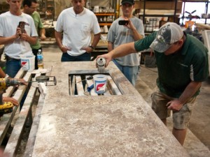 Sealing Step 1.1 - Pressed Concrete Countertops | CHENG Concrete Exchange