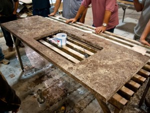Sealing Step 3.2 - Pressed Concrete Countertops | CHENG Concrete Exchange