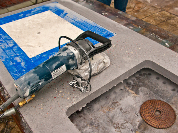 Cut/Clear Step 1.1 - Terrazzo Concrete Countertops | CHENG Concrete Exchange