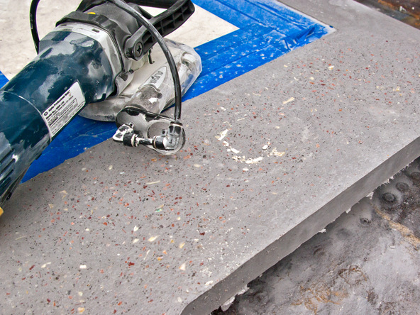 Cut/Clear Step 1.2 - Terrazzo Concrete Countertops | CHENG Concrete Exchange