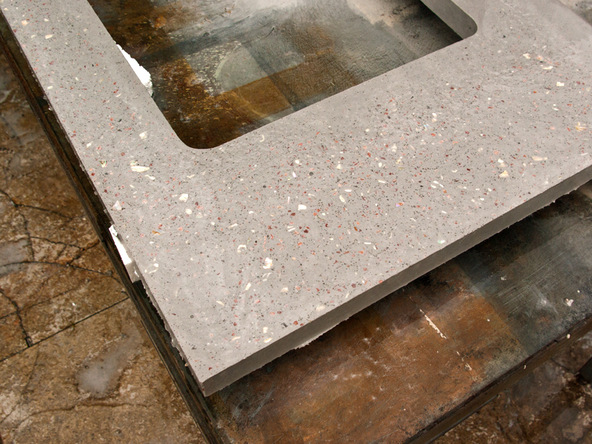 Cut/Clear Step 2.2 - Terrazzo Concrete Countertops | CHENG Concrete Exchange