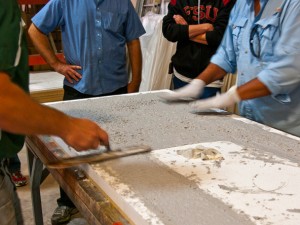 Pouring Step 3.1 - Terrazzo Concrete Countertops | CHENG Concrete Exchange