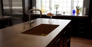 JM Lifestyles Modern Farmhouse Concrete Integrated Sink