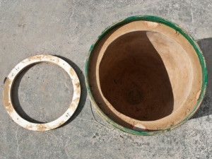 Step 11.1, Main Form Demolding - 5-Gallon Bucket Storage Stool D-FRC | CHENG Concrete Exchange