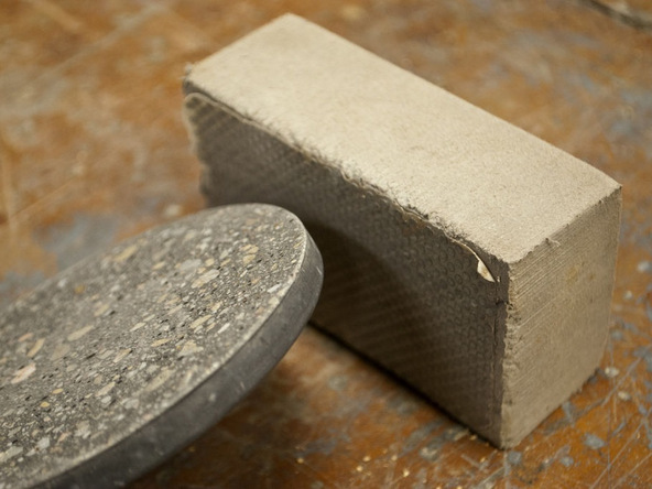 Step 4.2, Polish the Back Flat - Concrete Coasters | CHENG Concrete Exchange