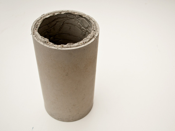 Step 7.1, Sand Rough Edges - Cylindrical Planter | CHENG Concrete Exchange