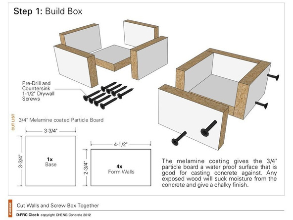 Step 1, Build the Box - Clock | CHENG Concrete Exchange