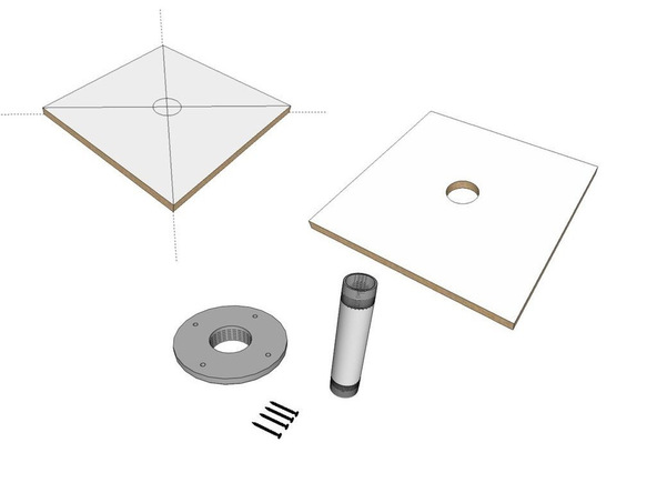 Step 2, Baseboard - Umbrella Base | CHENG Concrete Exchange