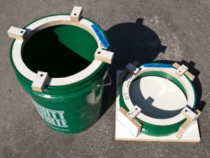 Step 6, Forms Ready to Cast - 5-Gallon Bucket Storage Stool D-FRC | CHENG Concrete Exchange