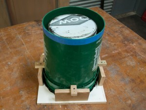 Step 7.1, Complete the Base Form - 5-Gallon Bucket Storage Stool Pro-Formula | CHENG Concrete Exchange
