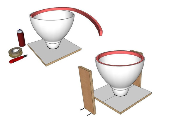 Step 5.2, Foam Strip Reveal/Kick - Umbrella Base | CHENG Concrete Exchange