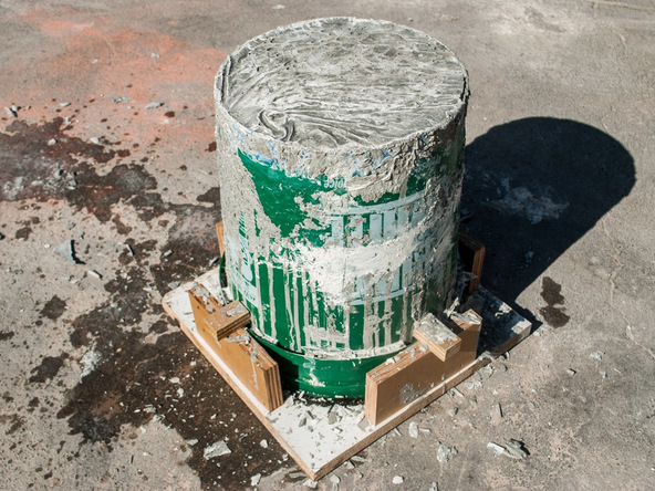 Step 10.1, Demold the Base - 5-Gallon Bucket Storage Stool Pro-Formula | CHENG Concrete Exchange