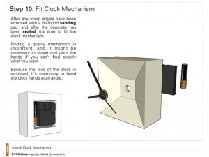 Step 10.1, Finishing - Clock | CHENG Concrete Exchange