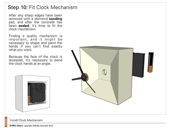 Step 10.1, Finishing - Clock | CHENG Concrete Exchange