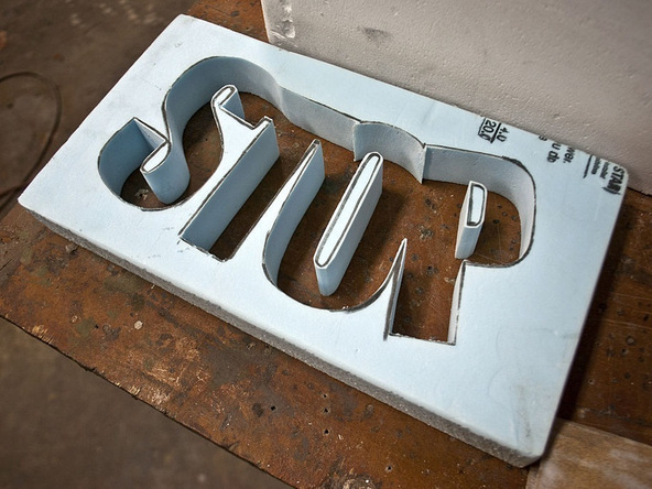 Step 2.2, Cut Out the Letters - Door Stop | CHENG Concrete Exchange