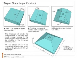 Step 4, Shape the Face Knockout - Clock | CHENG Concrete Exchange