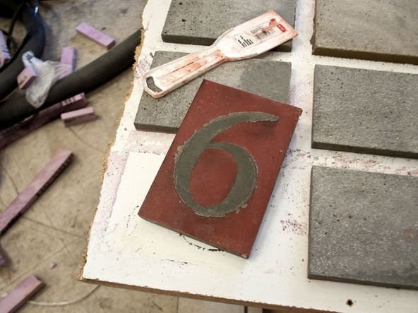 Step 5.2, Demold - Concrete House Numbers | CHENG Concrete Exchange