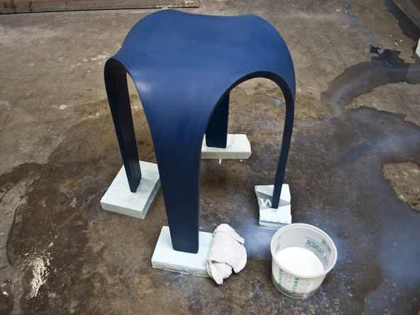 Sealing Step 2.2 - Bent Concrete Side Table | CHENG Concrete Exchange