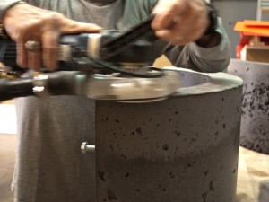 Polishing and Finishing Step 1.1 - Silo Grill Surround | CHENG Concrete Exchange