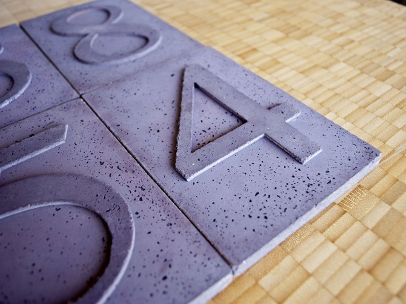 Step 6.1, Finished House Numbers - Concrete House Numbers | CHENG Concrete Exchange