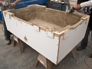 Demolding Step 1.2 - Fabric Formed Concrete Fire Table | CHENG Concrete Exchange