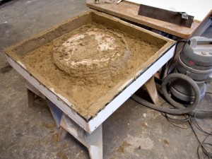 Fire Table Variation Step 4 - Fabric Formed Concrete Fire Table | CHENG Concrete Exchange