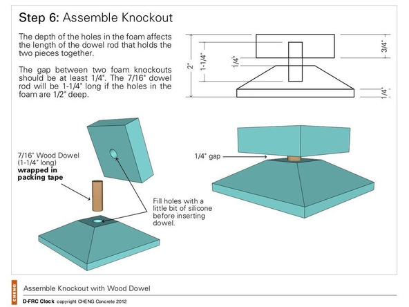 Step 6, Assemble the Knockout - Clock | CHENG Concrete Exchange
