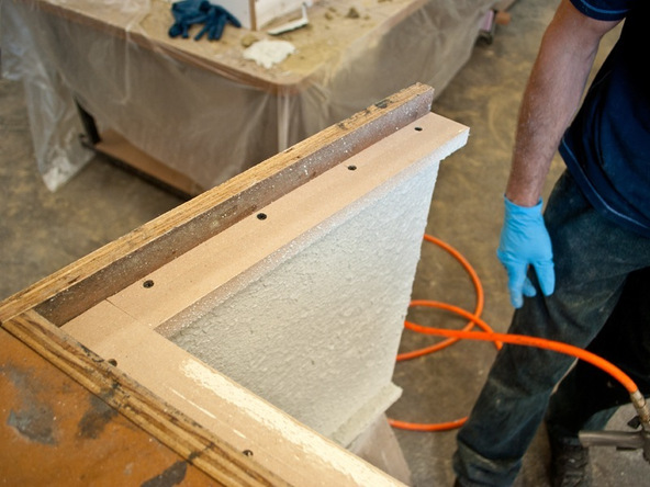Spraying and Casting Step 1.2 - Greenbrae Chair | CHENG Concrete Exchange