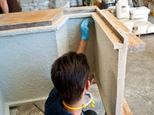 Spraying and Casting Step 2.1 - Greenbrae Chair | CHENG Concrete Exchange