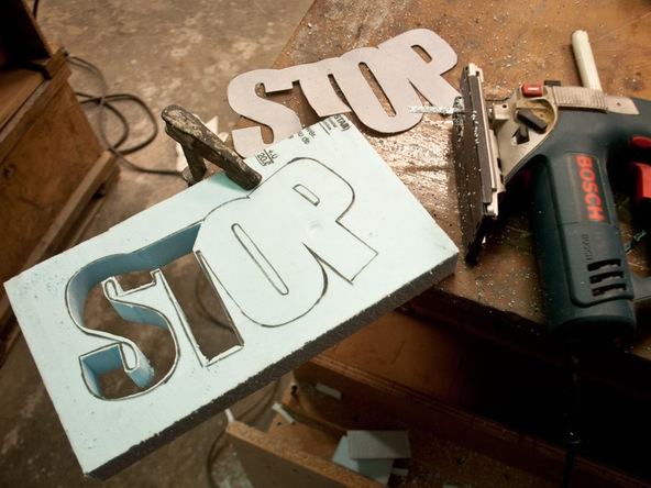 Step 2.1, Cut Out the Letters - Door Stop | CHENG Concrete Exchange