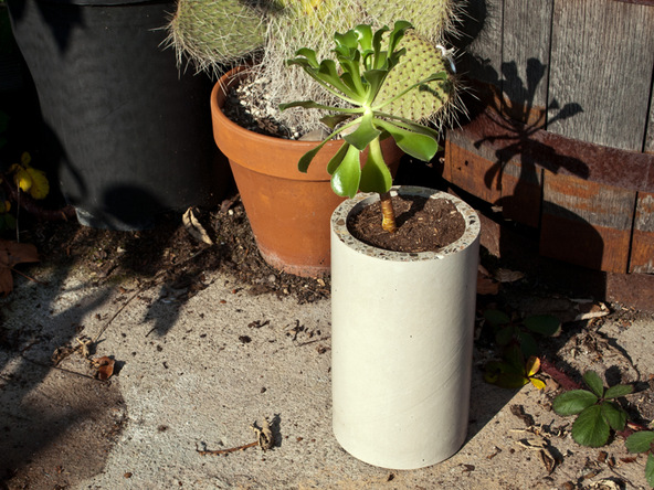 Step 9, Finished Planter - Cylindrical Planter | CHENG Concrete Exchange