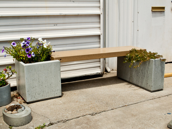 Park Avenue Concrete Bench and Planter | CHENG Concrete Exchange