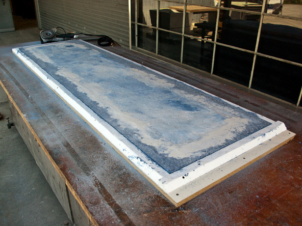 Grinding and Demolding Step 1.3 - Recycled Glass Countertops | CHENG Concrete Exchange