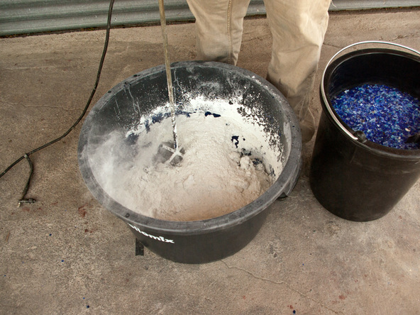 Mixing Step 2.3 - Recycled Glass Countertops | CHENG Concrete Exchange