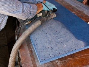 Polishing Step 1.2 - Recycled Glass Countertops | CHENG Concrete Exchange