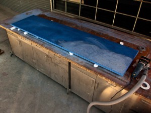 Polishing Step 1.3 - Recycled Glass Countertops | CHENG Concrete Exchange