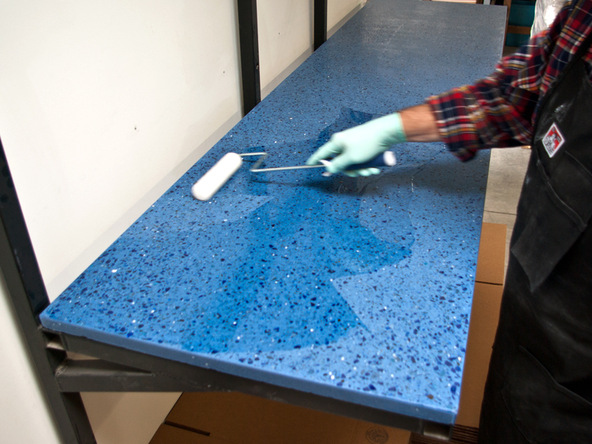 Sealing Step 10.2 - Recycled Glass Countertops | CHENG Concrete Exchange